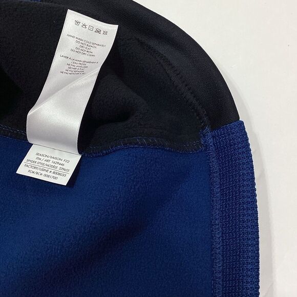 Spyder Jacket Pullover Blue Black Quarter Zip Textured M NWT - Picture 5 of 8